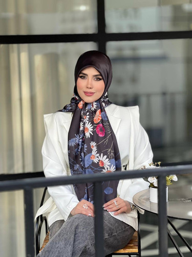 روسری ابریشم بابونه
