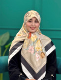 روسری ابریشم توییل طرح لاله