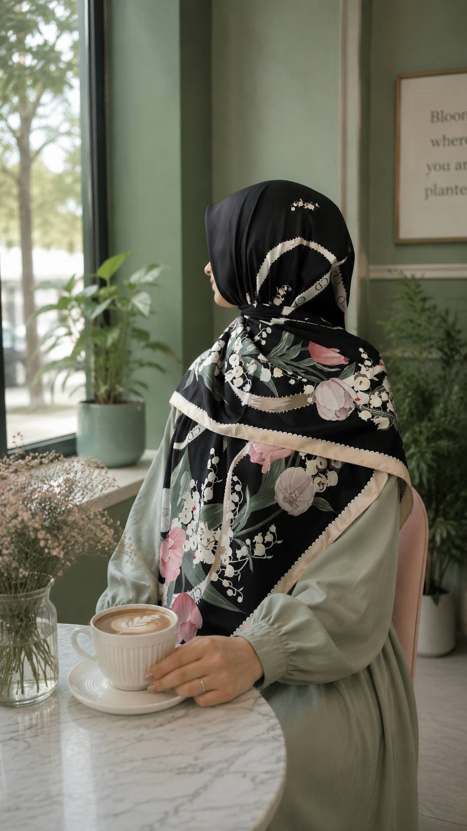 روسری زنانه ابریشم ساتن قواره ۱۴۰