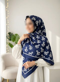 روسری زنانه پاپیون ابریشم ساتن قواره ۱۴۰