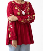 تونیک نخی گلدوزیدار زنانه