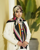 روسری ابریشم توییل کجراه قواره ۱۴۰